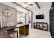 Charming office space with wooden beams, stylish decor, and plenty of natural light at 42711 N 45Th Dr, Phoenix, AZ 85087