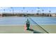 A well-maintained community tennis court ready for a match at 4306 E Dragoon Cir, Mesa, AZ 85206