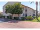 Apartment complex with 2 stories and a sign that reads 'The Palms' at 4401 E Hubbell St # 57, Phoenix, AZ 85008