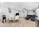 Combined living and dining area with tile floors and a ceiling fan at 4513 W Yucca St, Glendale, AZ 85304