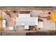 Aerial view of property showing the layout of the home, yard and parking at 466 N Rennick Dr, Apache Junction, AZ 85120