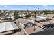 A panoramic aerial view shows the manufactured home's place within the community at 500 N 67Th Ave # 52, Phoenix, AZ 85043