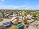Aerial view of a neighborhood showcasing well-maintained homes, green spaces, and a community pool, perfect for families at 16040 W Grant St, Goodyear, AZ 85338