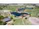 A bird's eye view of the common park area featuring ponds and walking trails at 1814 E Bridgeport Pkwy # 103, Gilbert, AZ 85295