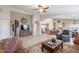 Open concept living room showing view to the kitchen and dining area at 2 W Pasture Canyon Dr, San Tan Valley, AZ 85143