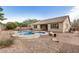 Beautiful backyard with a unique pool and desert landscaping that offers both beauty and low maintenance at 2112 E Yellowstone Pl Pl, Chandler, AZ 85249