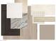 This image showcases a curated selection of interior design materials, including hardwood flooring, tile, granite, and cabinet samples at 35524 N Tin Ct, San Tan Valley, AZ 85144