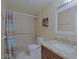Full bathroom with shower, sink, granite countertops, and new fixtures at 4132 E Sweetwater Ave, Phoenix, AZ 85032