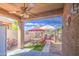 Covered patio featuring a ceiling fan and an outdoor living area at 5342 W Maldonado Rd, Laveen, AZ 85339