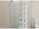 Bathroom featuring glass block wall and glass shower door at 6467 E Sierra Vista Dr, Paradise Valley, AZ 85253