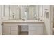 Bright bathroom vanity features dual sinks, neutral countertops, and a large mirror at 6467 E Sierra Vista Dr, Paradise Valley, AZ 85253