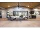 Back patio with a fire pit, cozy seating, and entertainment options at 7100 N 47Th St, Paradise Valley, AZ 85253
