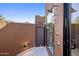 Private outdoor shower area with modern fixtures and a tiled base at 7547 E Mary Sharon Dr, Scottsdale, AZ 85266