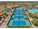 Aerial view of the community tennis courts, perfect for enjoying a match in this vibrant neighborhood at 9571 N 117Th St, Scottsdale, AZ 85259