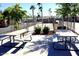 A well-maintained picnic area has tables set between trees and paved concrete at 9913 E Main St # 40, Mesa, AZ 85207