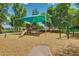 A vibrant playground with a green shade structure, slides, and climbing features for enjoyment at 1343 W Roadrunner Dr, Chandler, AZ 85286