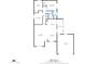 Layout of a 1541 square foot home featuring three bedrooms, two baths, living, dining, and a two-car garage at 1511 W Mesquite St, Chandler, AZ 85224