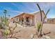 Wide backyard showcasing the covered patio, plants, and ample space for outdoor activities at 1633 E Jasmine St, Casa Grande, AZ 85122