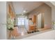 View of the kitchen featuring a window, stainless steel sink and light wood cabinets at 18116 N Catherine Dr, Surprise, AZ 85374