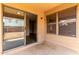 Covered patio with sliding glass door at 2893 E Cherry Hills Dr, Chandler, AZ 85249