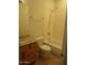 A cozy bathroom with a vanity, toilet, and a shower over tub setup at 3237 E Fremont Rd, Phoenix, AZ 85042