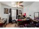 Home office with desk, chair, ceiling fan and window for a bright workspace at 3418 W Maldonado Rd, Phoenix, AZ 85041