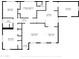 Detailed floor plan showcasing the layout of the home, including bedrooms, bathrooms, kitchen, living room, and storage at 4010 E Catalina Dr, Phoenix, AZ 85018