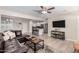 Open-concept living room seamlessly connects the kitchen and dining areas at 508 S Ernie Pl, Tempe, AZ 85281
