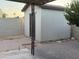 A practical shed in the backyard provides storage and blends with the home's exterior at 5338 W Wolf St, Phoenix, AZ 85031