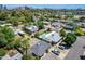 Aerial view of the property, showcasing the backyard pool and surrounding neighborhood at 534 W 15Th St, Tempe, AZ 85281