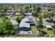 Beautiful aerial view of the backyard with landscaped yard, patio area, and nice privacy fence and landscaping at 534 W 15Th St, Tempe, AZ 85281