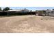 Expansive vacant lot featuring dirt landscaping surrounded by chainlink fence and gate at 6950 W Karen Lee Ln, Peoria, AZ 85382