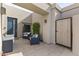 Comfortable seating in the courtyard near the home's entrance at 7856 E Via Marina --, Scottsdale, AZ 85258