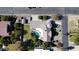Overhead view of the property highlighting the pool, yard, and neighborhood surroundings at 8441 W Foothill Dr, Peoria, AZ 85383