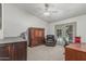 Office space with desk, chair, and patio access at 8441 W Foothill Dr, Peoria, AZ 85383