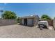 Outdoor shed with gravel area, block wall, and plenty of space for storage or projects at 8441 W Foothill Dr, Peoria, AZ 85383