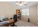 Bedroom featuring neutral walls, ceiling fan and a bookshelf at 931 S 91St Pl, Mesa, AZ 85208