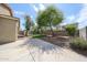 Lovely backyard featuring a concrete patio, lush lawn, mature trees, and secure block wall at 14262 N 142Nd Ln, Surprise, AZ 85379