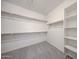 Walk-in closet featuring custom shelving, closet rods, and carpet flooring at 14262 N 142Nd Ln, Surprise, AZ 85379