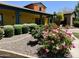 Beautiful landscaping with flowering plants and manicured shrubs outside a community clubhouse at 14793 W Surrey Dr, Surprise, AZ 85379