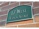 Close-up of the '17 West Vernon Avenue' address sign mounted on a brick wall at 17 W Vernon Ave # 412, Phoenix, AZ 85003