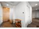 Hallway area featuring modern design elements, a wooden shelf and neutral colors at 17 W Vernon Ave # 412, Phoenix, AZ 85003
