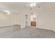 Spacious bedroom with carpet flooring, ceiling fan, and mirrored closet doors at 3500 N Hayden Rd # 1603, Scottsdale, AZ 85251