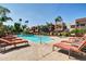Relaxing community pool with lounge seating, and landscaping, perfect for leisure and recreation at 3500 N Hayden Rd # 1603, Scottsdale, AZ 85251