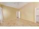 Large, bright main bedroom with vaulted ceilings, ceiling fan, tile floors, and walk-in closet at 5336 W Campo Bello Dr, Glendale, AZ 85308