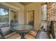 Private patio with cozy seating, perfect for enjoying outdoor living and relaxing at 5450 E Deer Valley Dr # 1176, Phoenix, AZ 85054
