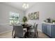 Bright dining room featuring a round table, four chairs, and a decorative rug at 7615 E Tucson Rd, Scottsdale, AZ 85258