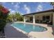 Sparkling pool with lush landscaping, a covered patio, and ample space for outdoor enjoyment at 7714 N 17Th Pl, Phoenix, AZ 85020