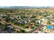 Charming neighborhood aerial view with lush landscaping near the Arizona Canal Trail at 8502 E Malcomb Dr, Scottsdale, AZ 85250
