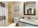 Well-maintained bathroom with walk-in shower, vanity, and modern fixtures offers a clean and functional space at 8502 E Rose Ln, Scottsdale, AZ 85250